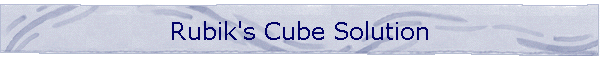 Rubik's Cube Solution